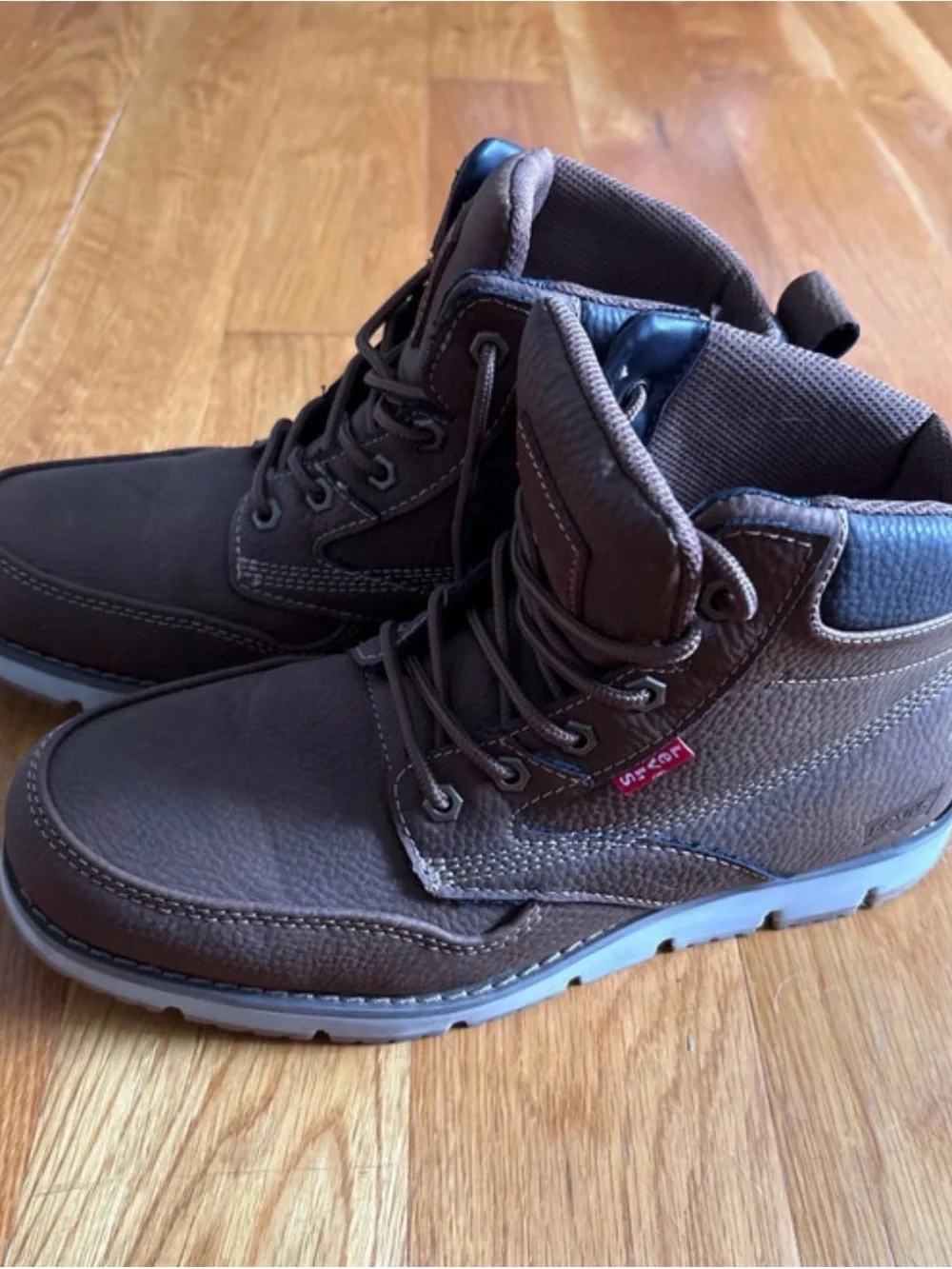 Men's Brown Leather Lace-Up Ankle Boots